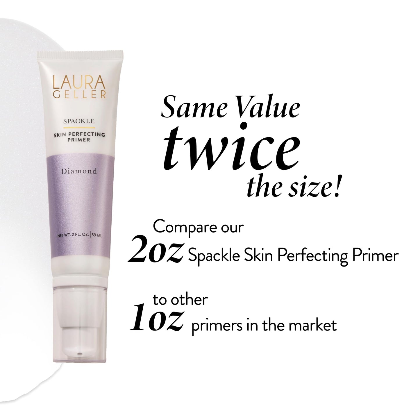 LAURA GELLER NEW YORK Spackle Primer - Diamond - Super-Size 2 Fl Oz - Hyaluronic Acid Makeup Primer for Mature Skin Beauty & Personal Care LAURA GELLER NEW YORK
