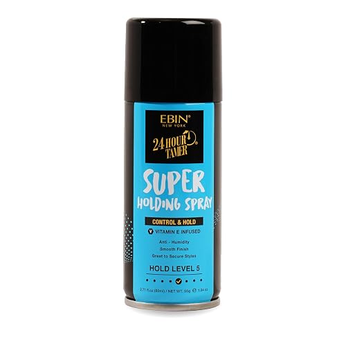 EBIN NEW YORK 24 Hour Tamer Super Holding Spray - Contol & Hold 1.94oz/ 80ml | Tames Frizz & Flyaway, Gives High Shine & Volume, All Day Hold Beauty & Personal Care EBIN NEW YORK