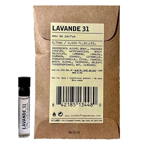 Le Labo LAVANDE 31 UNISEX Perfume EDP Vial 0.75 ml / 0.025 oz - (ONE SAMPLE VIAL PER ORDER) 4480 Beauty & Personal Care Le Labo