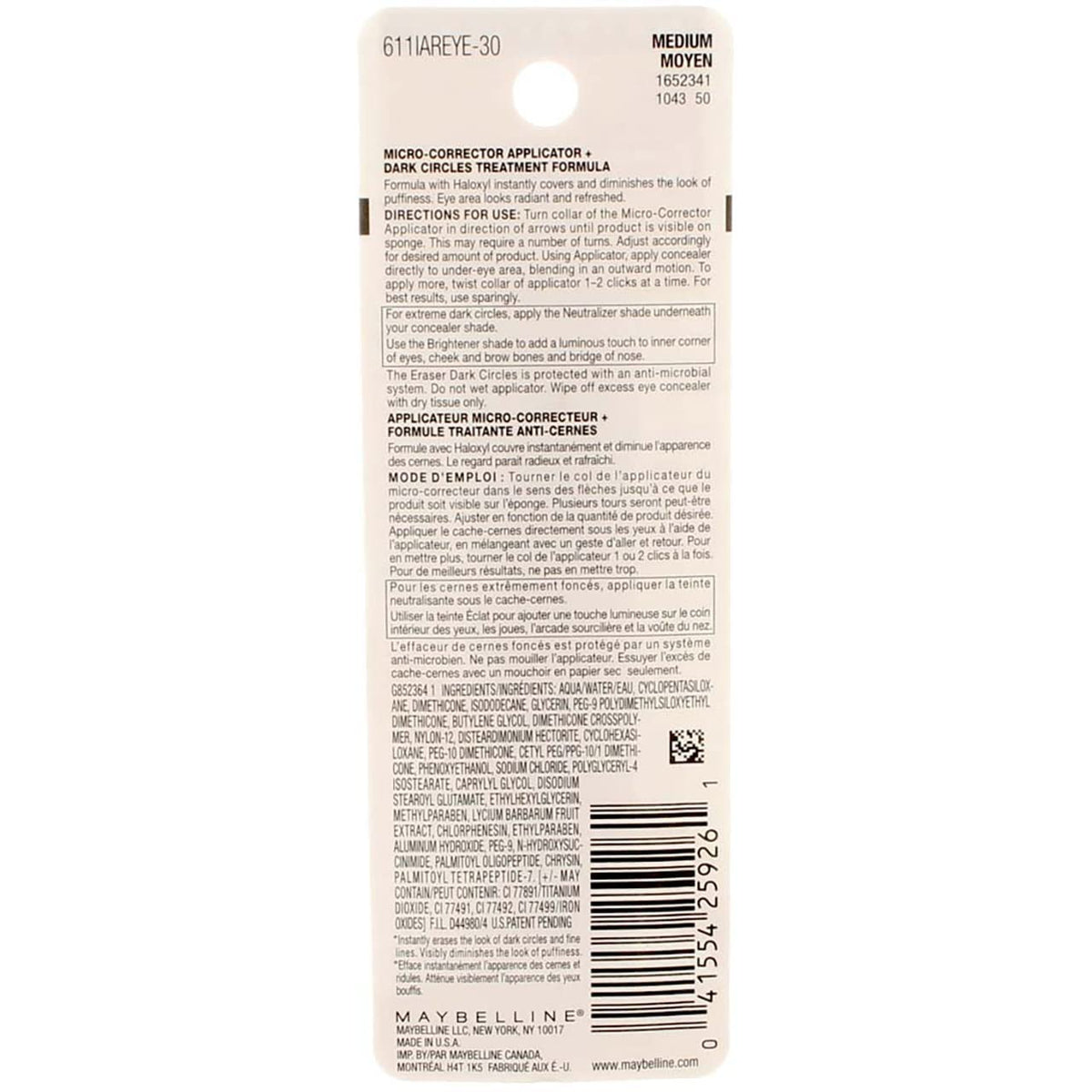 Maybelline Instant Age Rewind Eraser Dark Circles Treatment Concealer, Medium, 0.2 fl. oz. Beauty & Personal Care MAYBELLINE