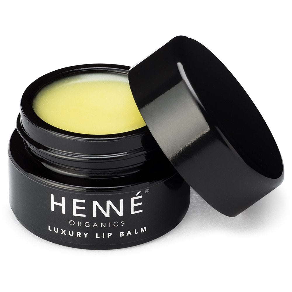 Henné Organics Luxury Lip Balm - Natural and Organic Moisturizer - 0.35 Ounce Jar Beauty and Personal Care HennÃ Organics