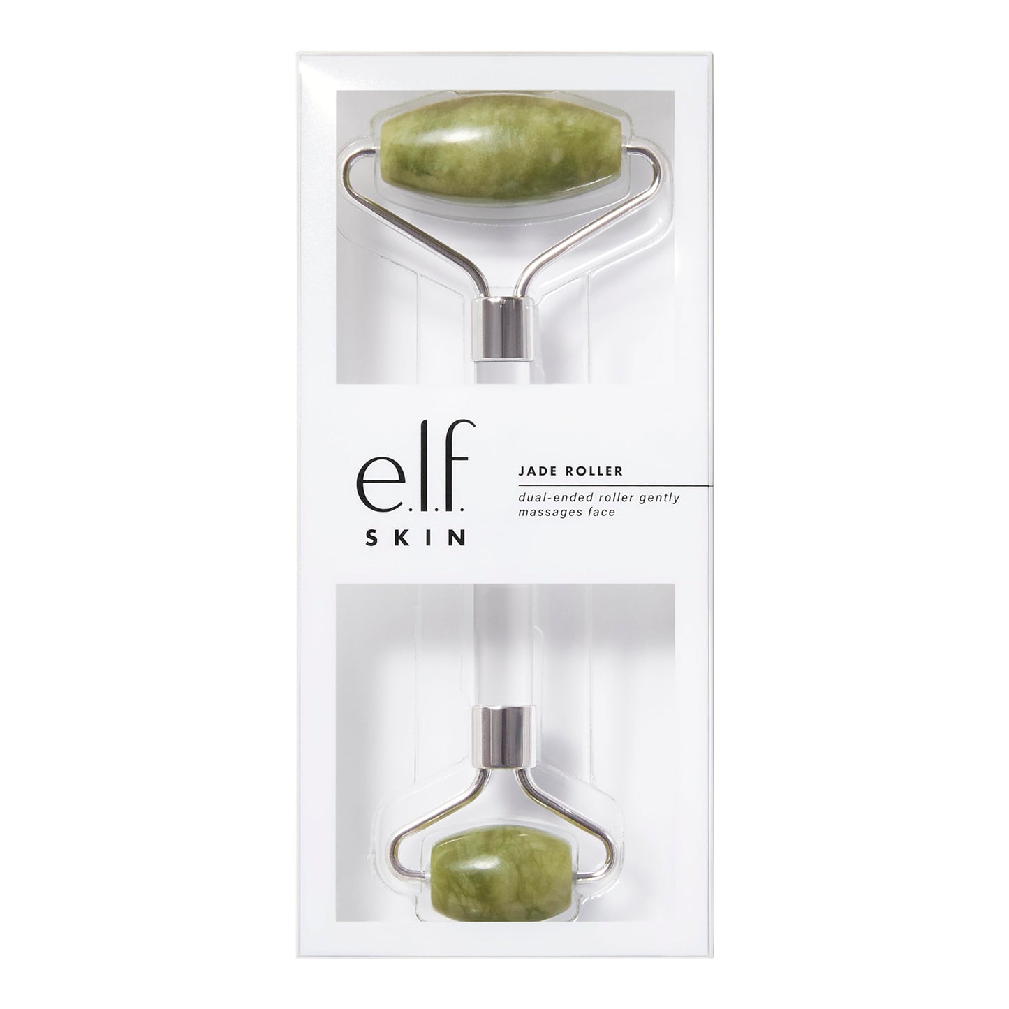 e.l.f. SKIN Jade Roller, Facial Roller to Massage & Destress Skin, Gently Massages, Soothes & Boosts Skin’s Vitality, Vegan Beauty & Personal Care e.l.f.