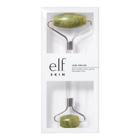e.l.f. SKIN Jade Roller, Facial Roller to Massage & Destress Skin, Gently Massages, Soothes & Boosts Skin’s Vitality, Vegan Beauty & Personal Care e.l.f.