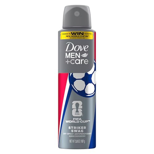 Dove Men+Care Limited Edition FIFA Dry Spray Antiperspirant Deodorant For Men Striker Swag for 72H Protection Neutralizes Sweat and Odor 3.8 oz Beauty and Personal Care DOVE MEN + CARE