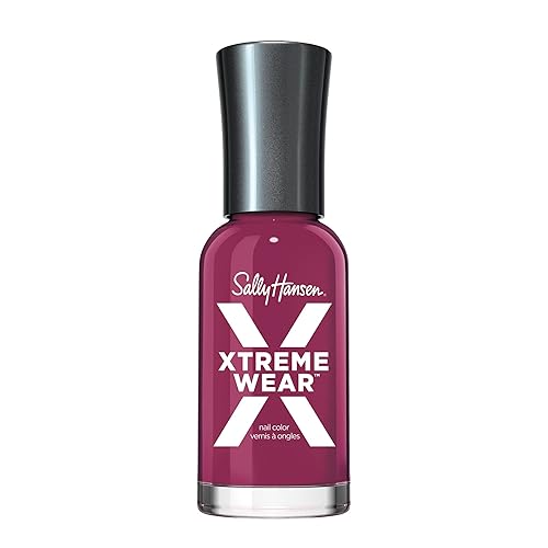 Sally Hansen Xtreme Wear Nail Polish | Streak-Free, Shiny Finish, Long-Lasting, Chip-Resistant, Opaque | Drop The Beet | Deep Red Nail Color Beauty & Personal Care Sally Hansen