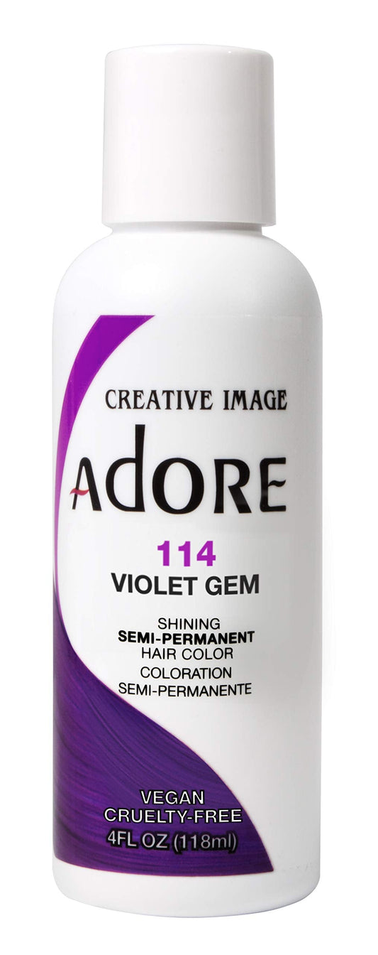 Adore Semi-Permanent Haircolor #114 Violet Gem 4 Ounce (118ml) (6 Pack) Beauty & Personal Care Adore