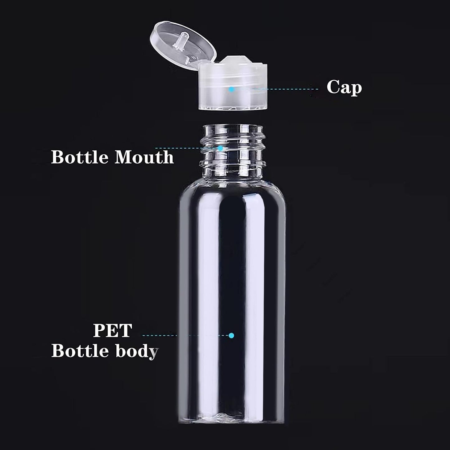 DNSEN 5 Pack 3.4oz Empty Plastic Travel Bottles for Toiletries TSA Approved Leak Proof Squeezable Travel Size Containers Travel Essentials Beauty and Personal Care DNSEN