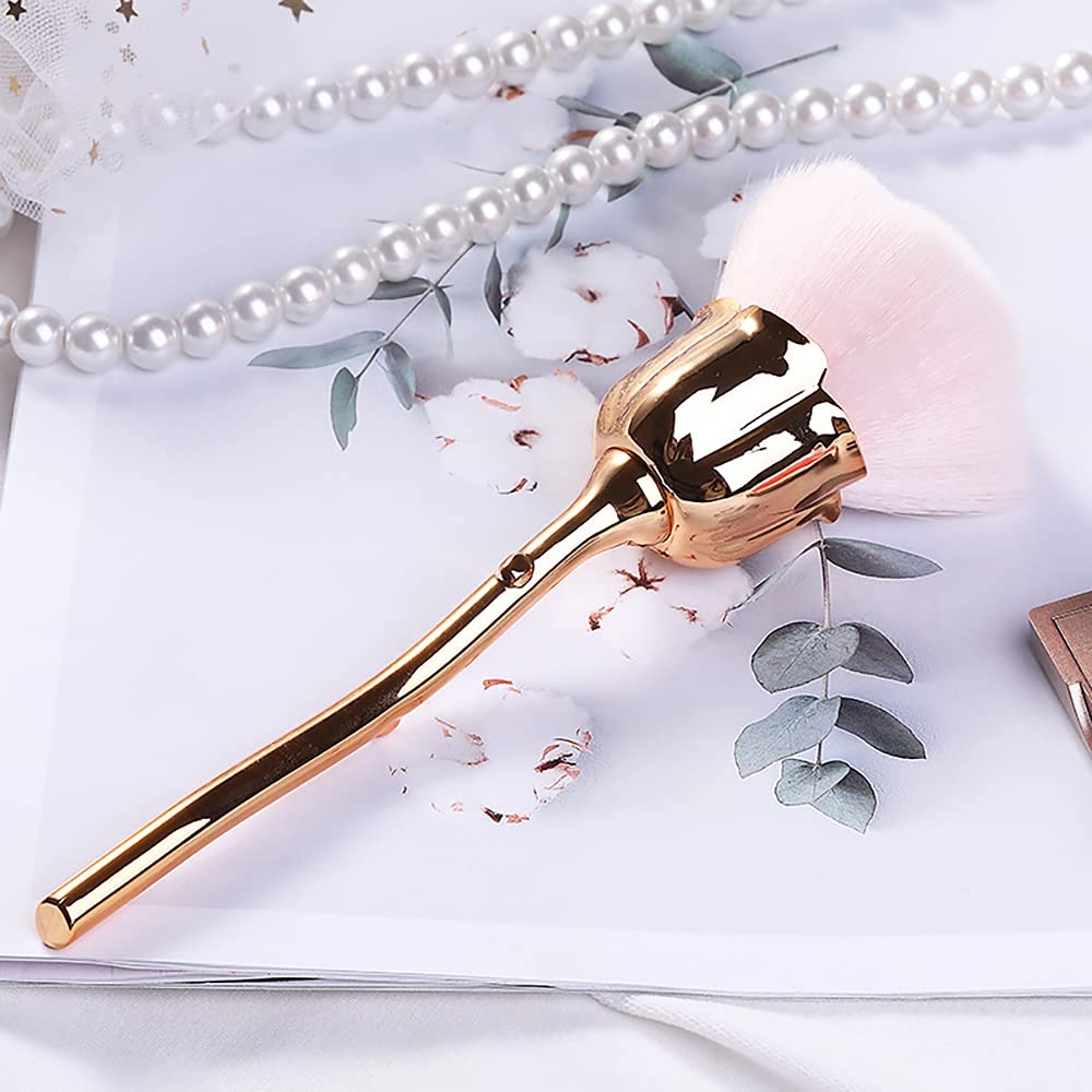 KuAoyoja Nail Art Dust Powder Remover, Pink Rose Soft Brush Acrylic Nail Arts Manicure Dust Cleaner Brush for Nail Trimming Cleaning Makeup Brush Beauty & Personal Care KuAoyoja