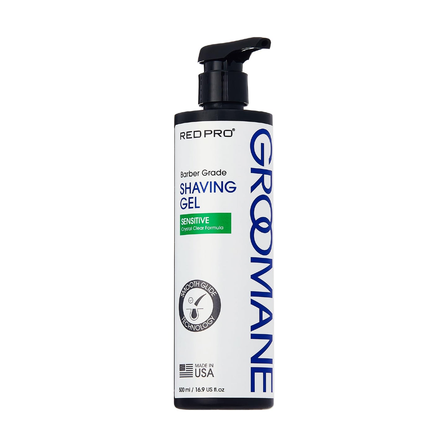 RED Pro GROOMANE Barber-Grade Shaving Gel for Men, Non-Foaming Clear Aloe Vera Shave Gel, Smooth Razor Glide, Precision Line-Ups, Anti-Irritation Beauty and Personal Care RED Pro