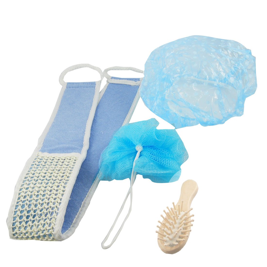Ruilogod Blue Bath Shower Massage Towels Hair Brush 4 in 1 Bathing Tool (id: 7b4 06d 6d4 73c c45 Beauty and Personal Care Ruilogod