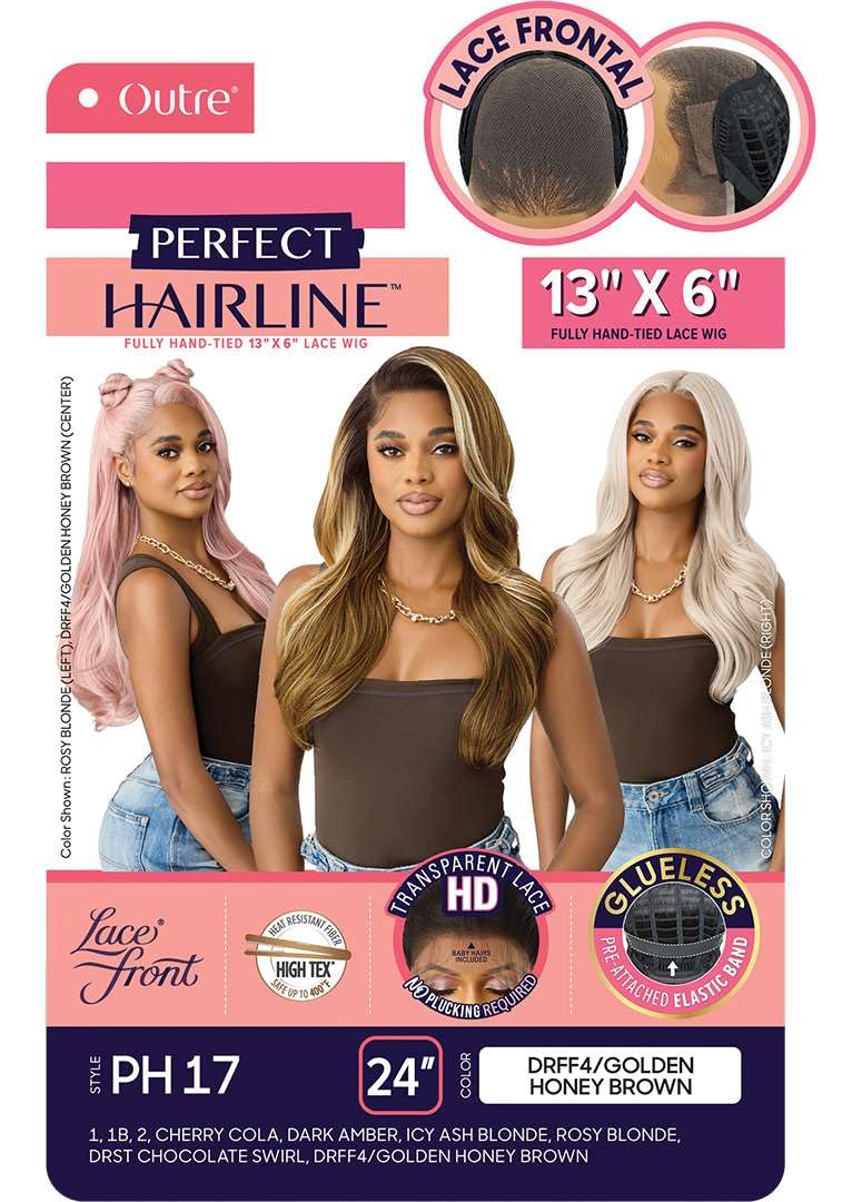 Outre Lace Front Wig - Perfect Hair Line 13X6 - PH 17 (JET BLACK 1)