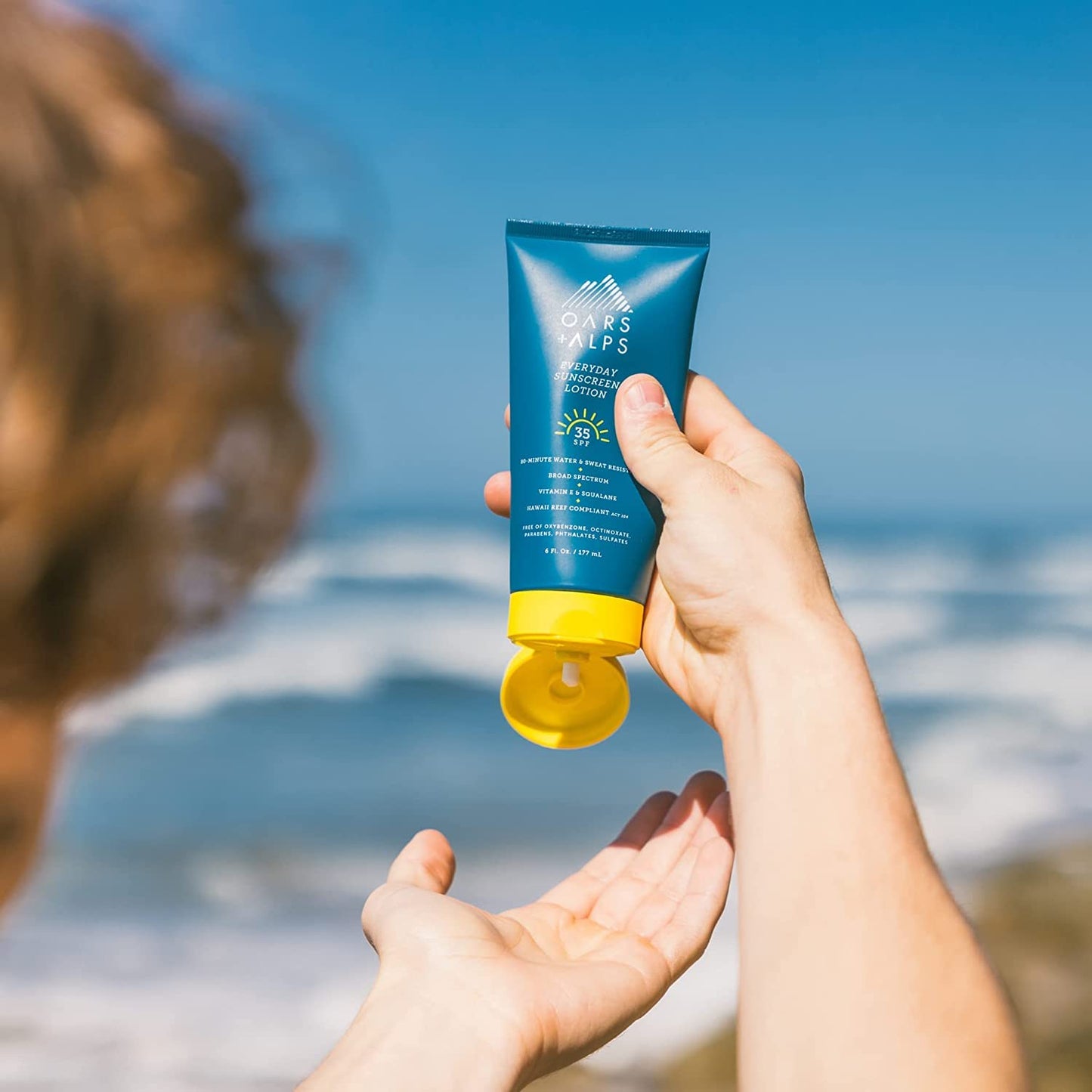 Oars + Alps Sunscreen Body Lotion for Everday Use, SPF 35 Body & Face Sunscreen Lotion, Infused with Aloe Leaf & Vitamin E, No White Residue, Water Beauty & Personal Care Oars + Alps