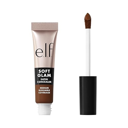 e.l.f. Soft Glam Satin Concealer, Medium Coverage For Blemishes & Under-Eye, Crease-Resistant, Long Lasting, Vegan , 55 Deep Warm Beauty & Personal Care e.l.f.