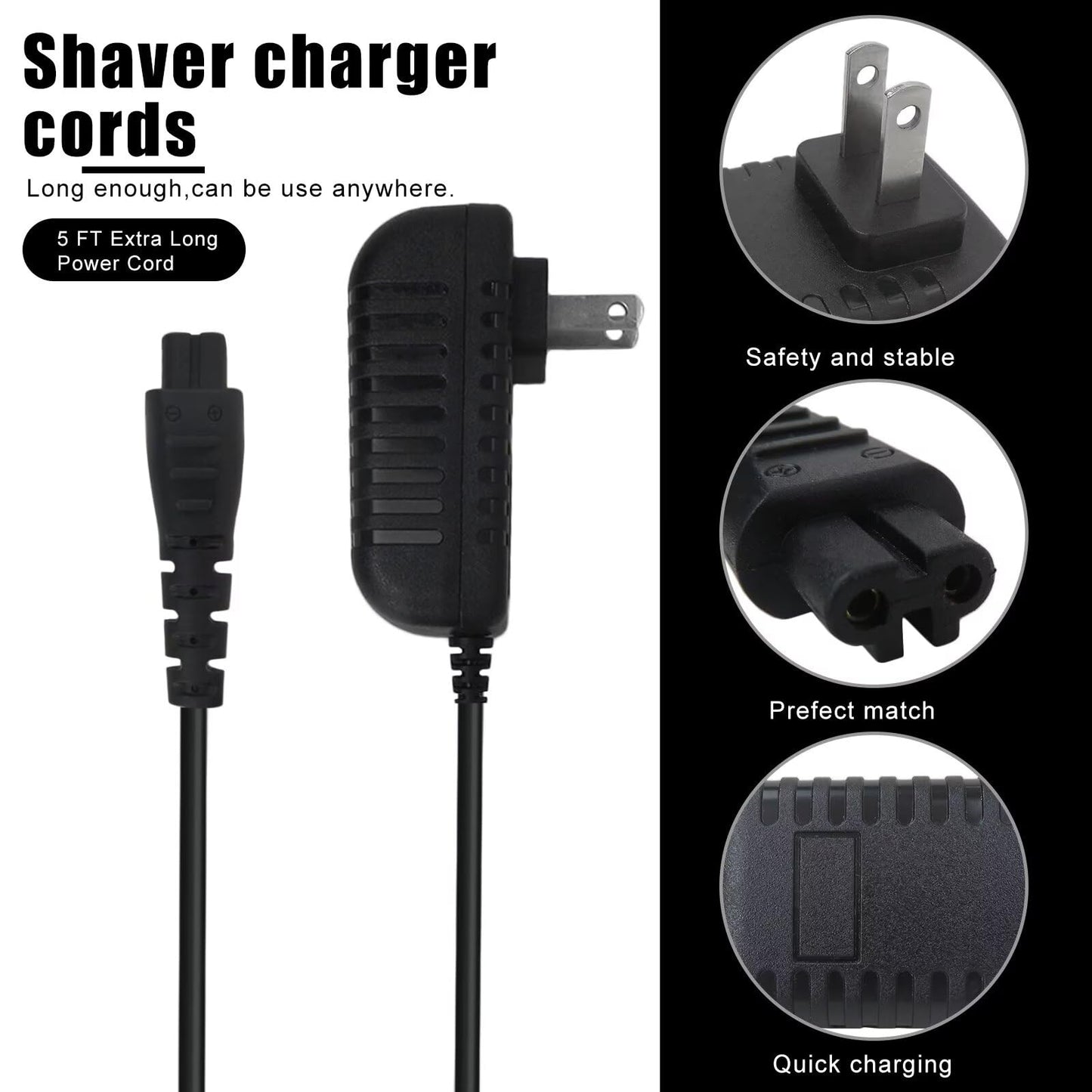 Xspeedonline Replacement Charger for Remington Shaver XR1410 XR1430 XR1450 XR1470 XR1330 XR1350 XR1370 XR1390 XR1400, 5V Trimmer Charging Cord Beauty and Personal Care Xspeedonline