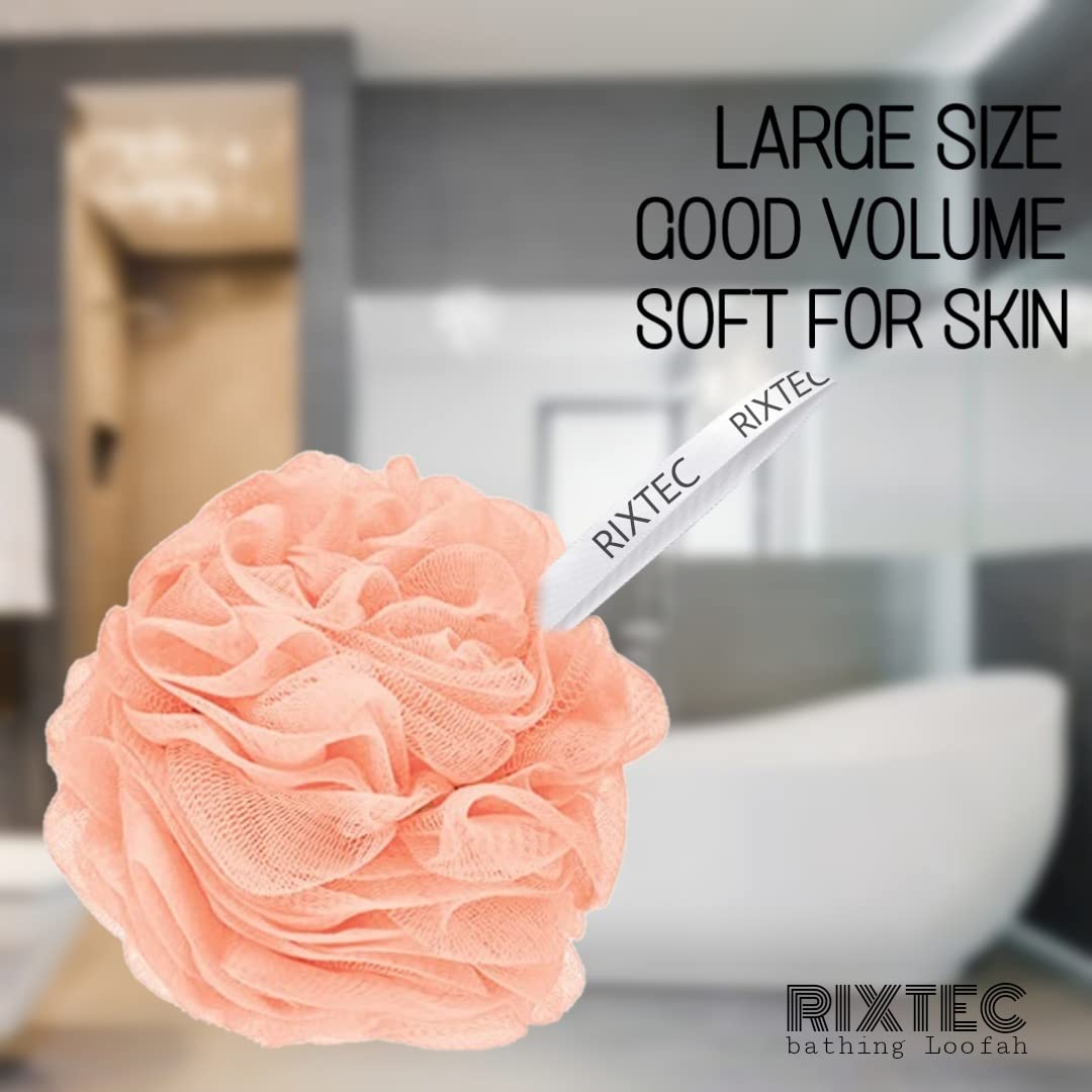 RIXTEC Premium bathing loofah body scrub for men and women (pack of 4) Beauty and Personal Care RIXTEC