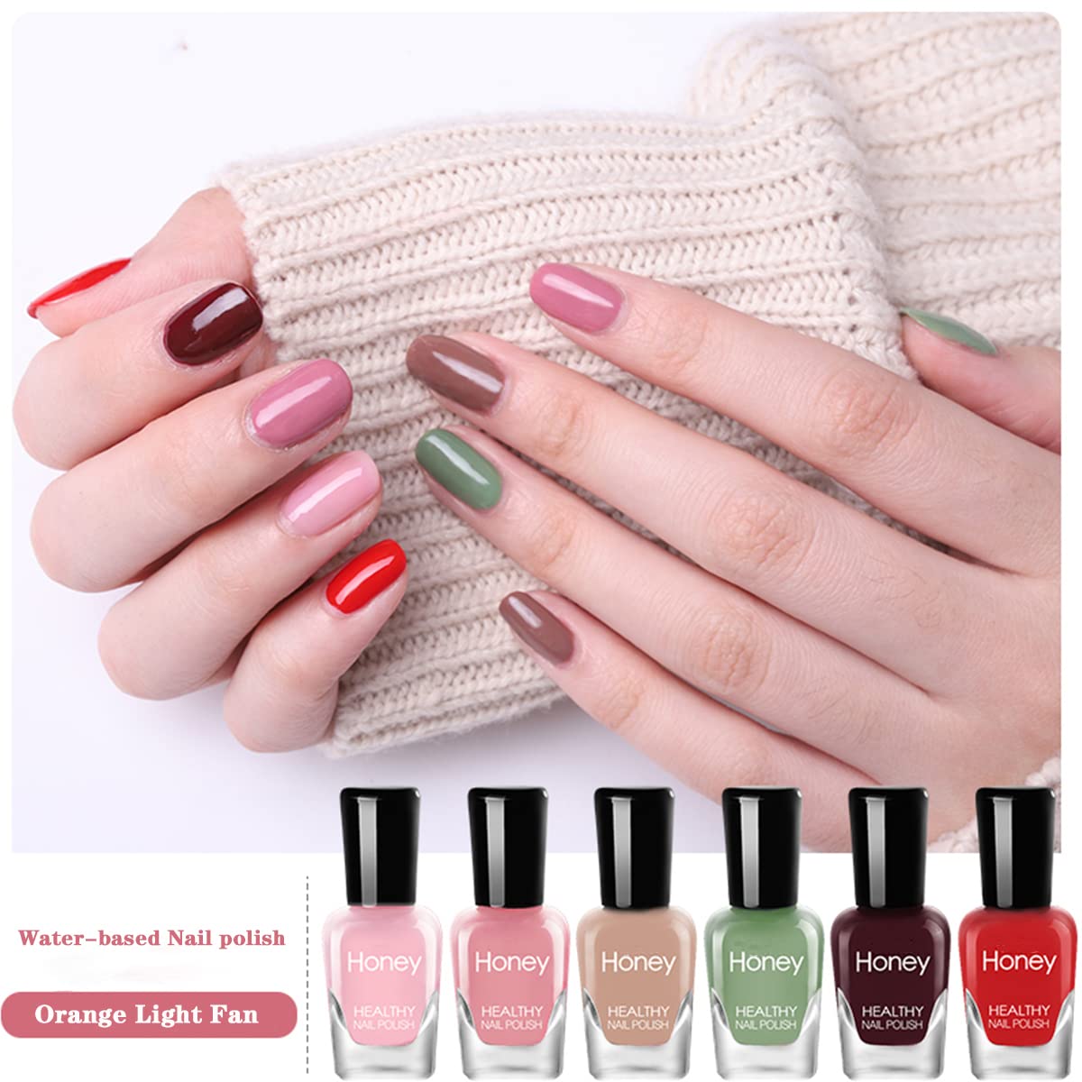 Tophany Non Toxic Nail Polish Set, Easy Peel Off and Fast Dry Nail Polish Set for Pack, Eco Friendly and Organic Water Based Nail Polish Beauty & Personal Care Tophany