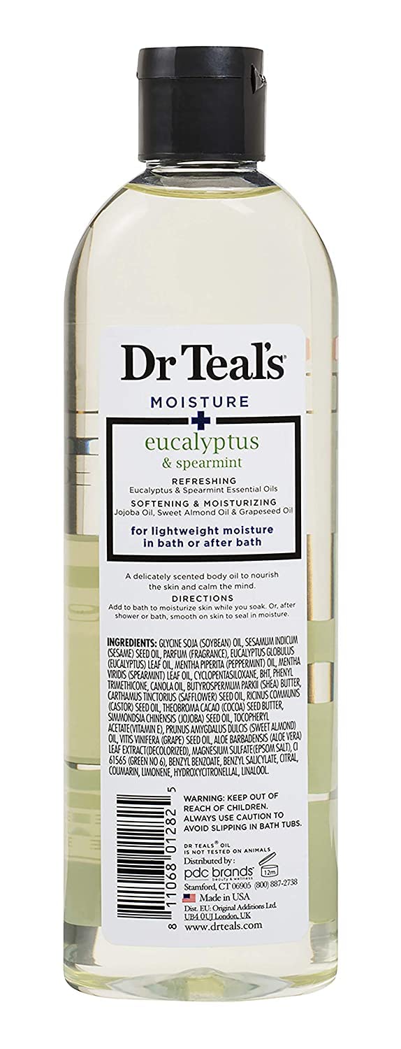 Dr. Teals Bath & Body Oil Variety Gift Set (3 Pack, 8.8oz Ea.) - Rejuvenating Eucalyptus, Ultra Rich Shea Butter, & Nourishing Coconut Oil - Essential Beauty & Personal Care Dr Teal's