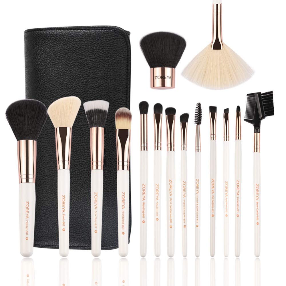 Z'OREYA Makeup Brushes Set,15pcs Rose Gold Luxury and Fashion Makeup Brushes,Professional Premium Synthetic Foundation Powder Concealers Eye Shadows Beauty & Personal Care Z'OREYA