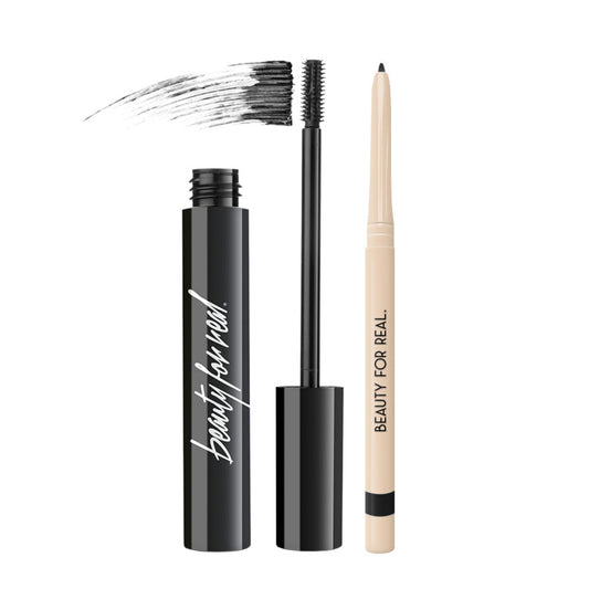 Beauty For Real I-Line 24-7 Eyeliner (Black Magic) & Hi-Def Mascara (Just Black) Set - Long-Wearing, Waterproof Gel Eyeliner + Defining & Volumizing Beauty & Personal Care Beauty For Real