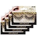 [4 PACKS] Miss Lashes 3D Volume Tapered False Eyelash Extension Beauty & Personal Care Miss Lashes
