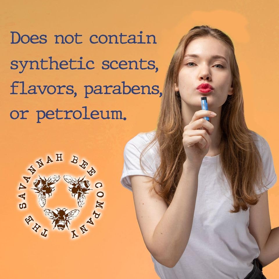 Savannah Bee Company Lip Balm - Lip Moisturizer for Chapped Lips - Hydrating Lip Balm with Pure Honey Beauty & Personal Care Savannah Bee Company