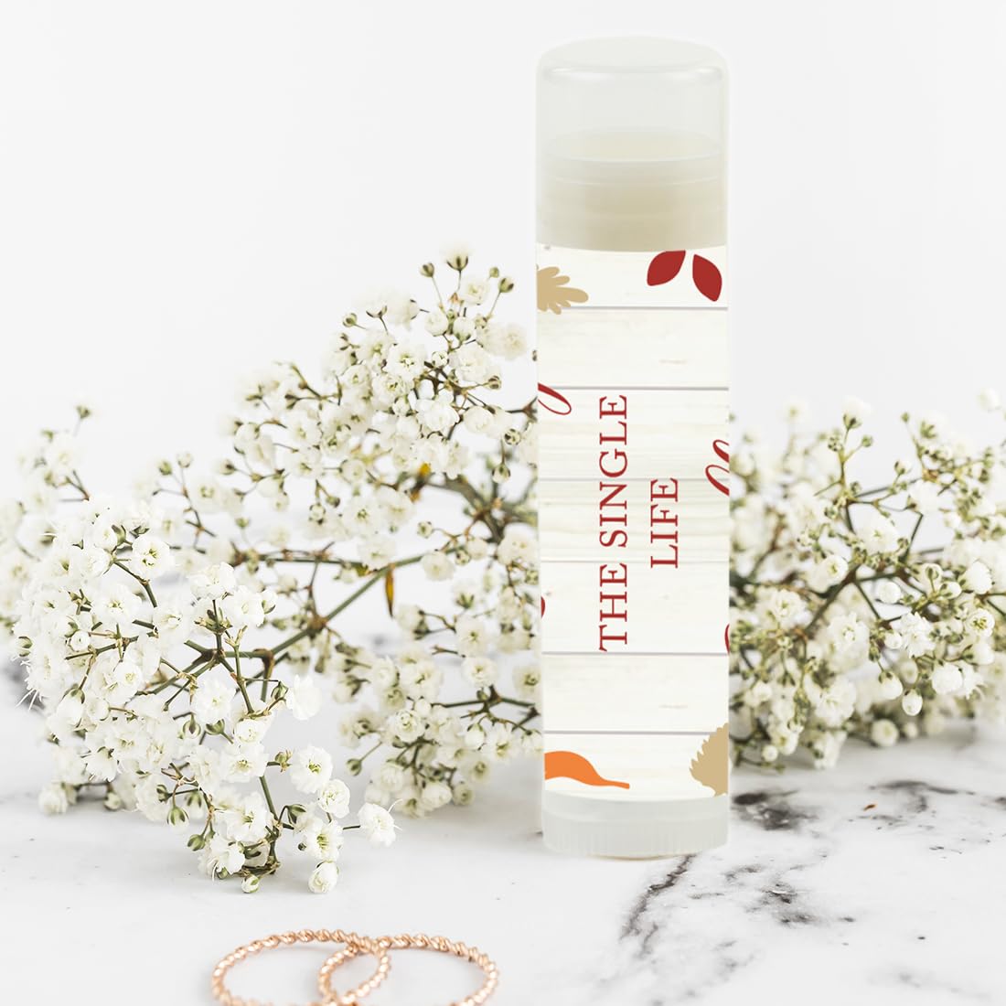 Andaz Press Bridal Shower Bachelorette Party Lip Balm Party Favors, Fallin' In Love Autumn Fall Leaves, Kissing The Single Life Goodbye, Bridesmaid Beauty & Personal Care Andaz Press