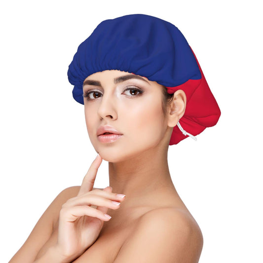 XZDLXJ Haitian Flag Satin Sleep Cap for Adults - Hair Protection and Comfort Black Beauty and Personal Care XZDLXJ