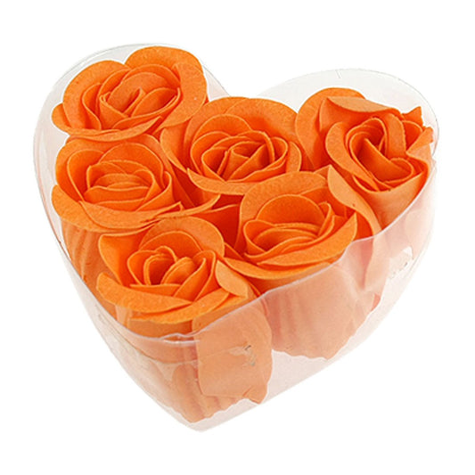 Ruilogod 6 Pcs Rose Flower Scented Bath Petals Orange w Heart Shape Box (id: b97 ee4 d50 c29 981 Beauty and Personal Care Ruilogod