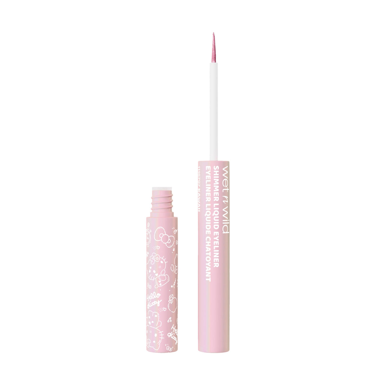 wet n wild Hello Kitty Shimmer Liquid Eyeliner, Richly Pigmented Iridescent Pearl Particles, Smooth & Easy Brush Application, Cruelty-Free & Vegan