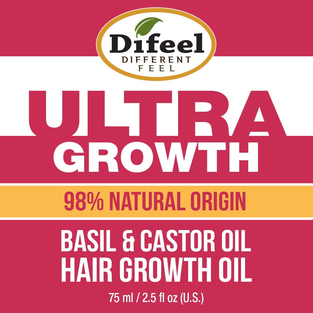 Difeel Ultra Hair Growth Oil Infused with Basil and Castor Oil 2.5 ounce Beauty & Personal Care Difeel
