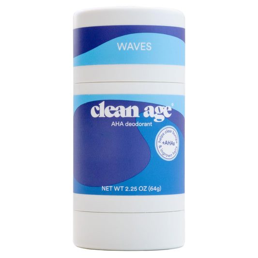 Clean Age Aluminum Free Deodorant, Waves Scent, 2.25oz 1 Pack, Teen Deodorant for Boys and Girls, Paraben Free, No Aluminum for Sensitive Skin, Beauty and Personal Care CLEAN AGE