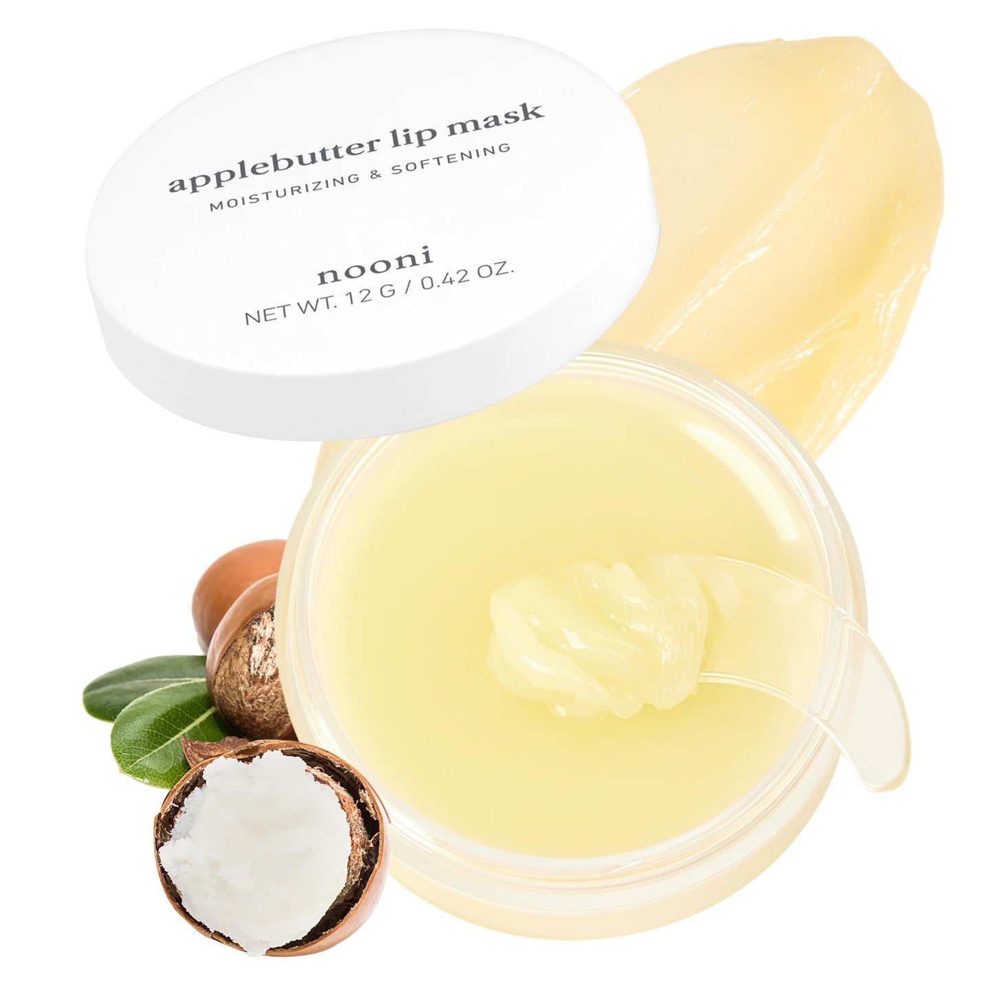 NOONI Vegan Applebutter Lip Mask Overnight - Hydrating Lip Balm & Butter with Shea Butter & Vitamins - Soothing Moisturizer, Softening Treatment Beauty and Personal Care NOONI