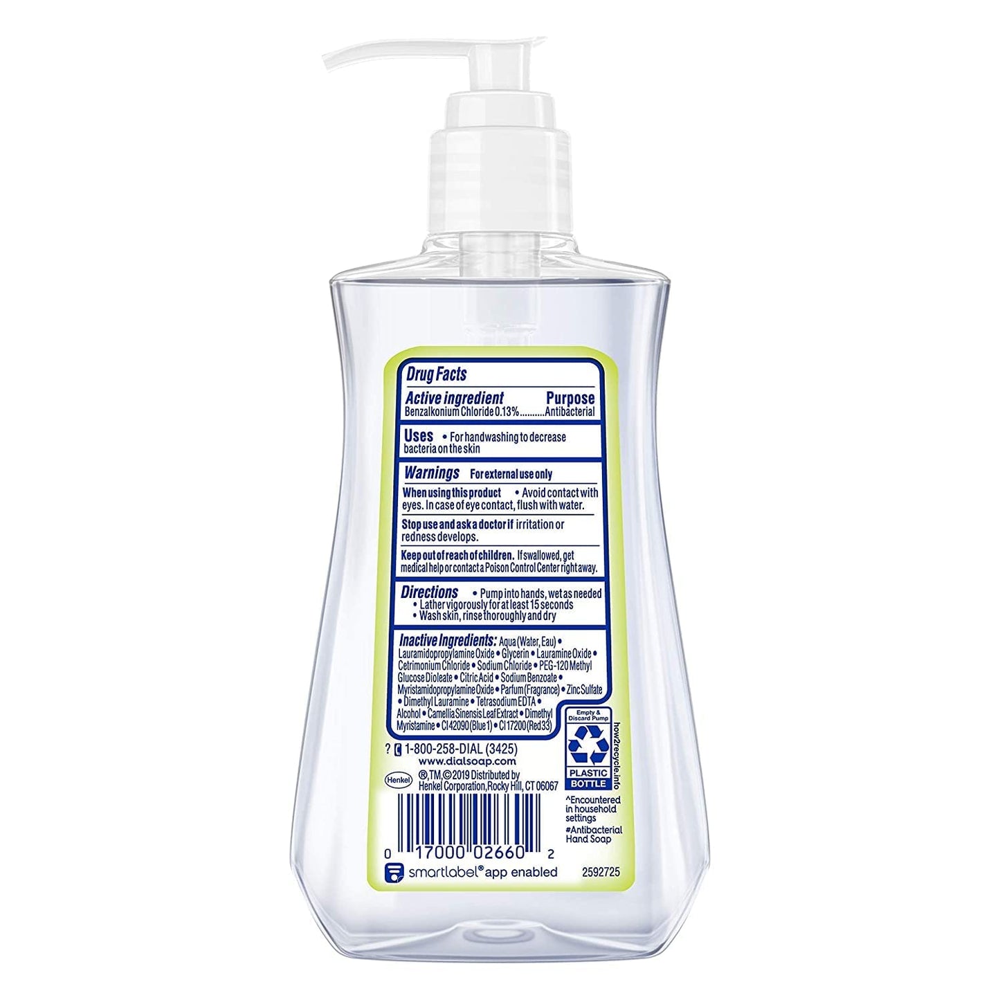 Dial Liquid Soap Anti-Bacterial White Tea 7.5 Ounce Pump (221ml) (Pack of 6) Beauty & Personal Care Dial