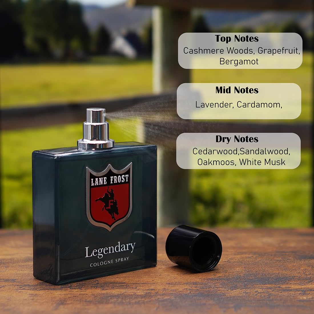 Lane Frost Legendary Cologne for Men - Orignal Western Scent for the Authentic Cowboy - Woodsy and Masculine Fragrance Spray - Long-Lasting Manly Beauty & Personal Care Lane Frost Legendary Cologne