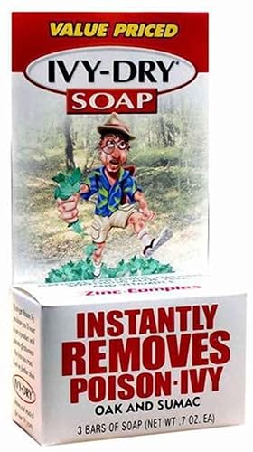 Ivy-dry Soap. Instantly Removes Poison-Ivy, Oak and Sumac. 3 Bars of Soap (0.7 Oz Each) Beauty & Personal Care Ivy-Dry