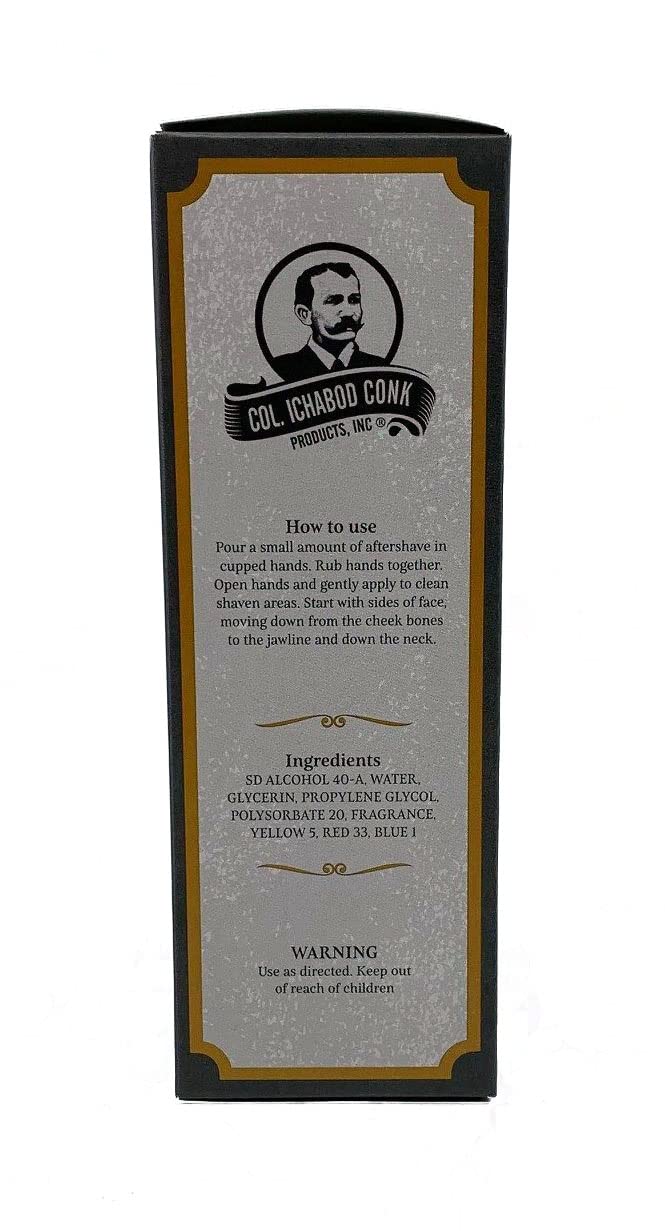 Colonel Ichabod Conk Amber After Shave Cologne 4 Fl. Oz. Glass Bottle Aftershave Beauty & Personal Care Colonel Conk