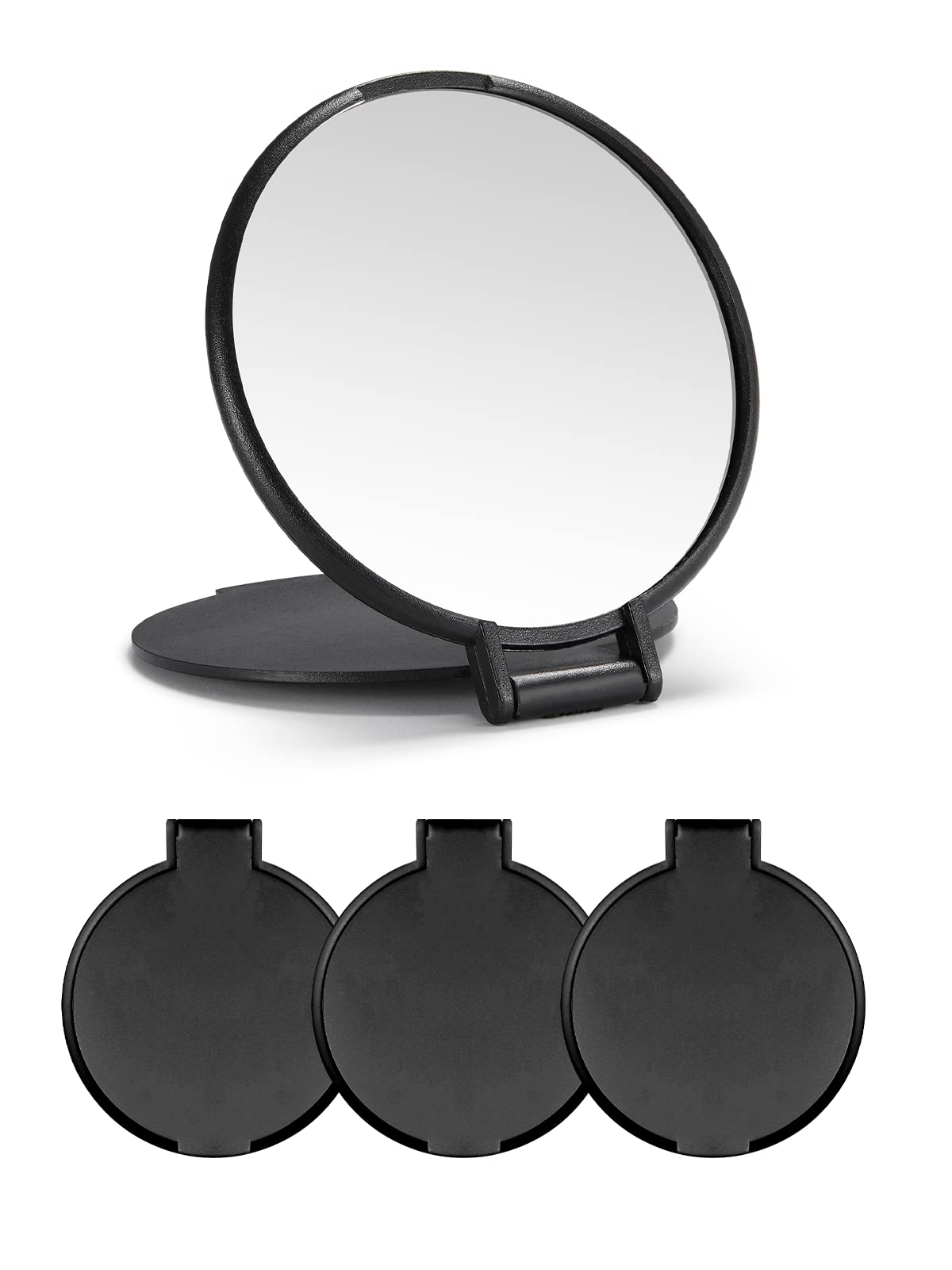 MOMIRA Compact Mirror Bulk Round Makeup Mirror for Purse, Set of 3, 2.6" L x 2.37" W (Black) Beauty & Personal Care MOMIRA