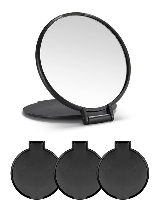 MOMIRA Compact Mirror Bulk Round Makeup Mirror for Purse, Set of 3, 2.6" L x 2.37" W (Black) Beauty & Personal Care MOMIRA