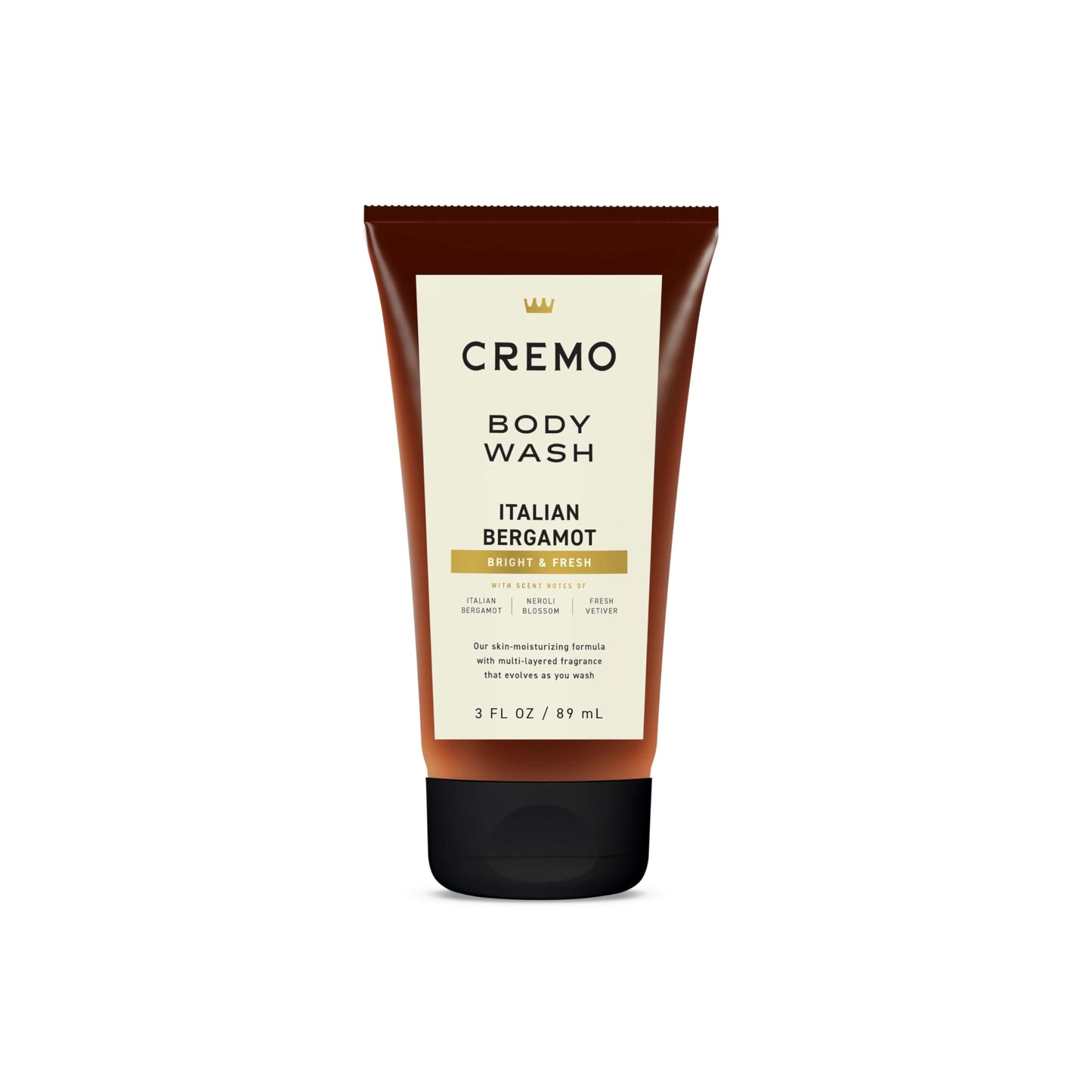 Cremo Rich-Lathering Italian Bergamot Travel Size Body Wash Men, Notes of Italian Bergamot, Neroli Blossom, and Fresh Vetiver, 3 Fl Oz Travel Beauty & Personal Care Cremo