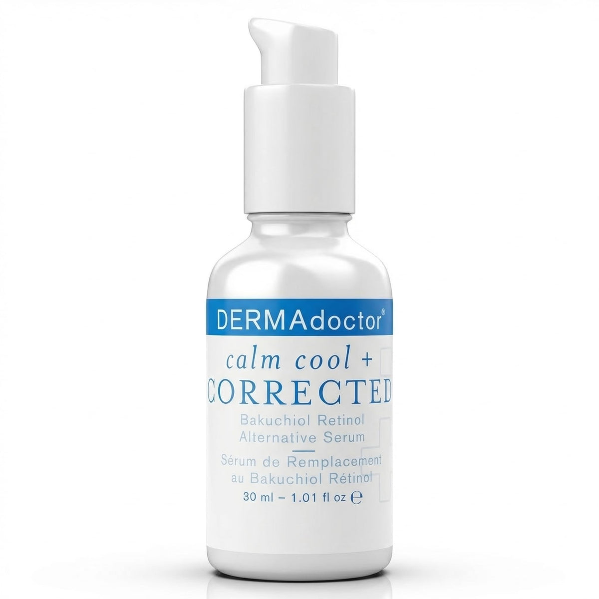 DERMAdoctor Bakuchiol Serum for Face, Calm Cool + Corrected, 1.01 oz