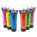 Moon Glow - Blacklight UV Glitter Face & Body Gel - 0.42oz Set of 6 - Blacklight Face Paint - glows brightly under Blacklight Beauty & Personal Care Moon Glow