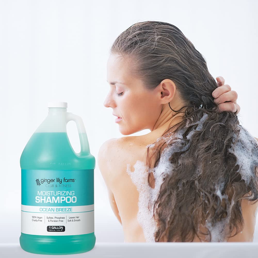 Ginger Lily Farms Club & Fitness Shampoo, 128oz, Ocean Breeze