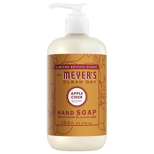 Mrs. MEYER'S CLEAN DAY Liquid Hand Soap, Cruelty Free & Hand Wash Made with Essential Oils, Apple Cider Scent, 12.5 Fl oz Bottle (Pack of 1) Beauty & Personal Care Mrs. MEYER'S
