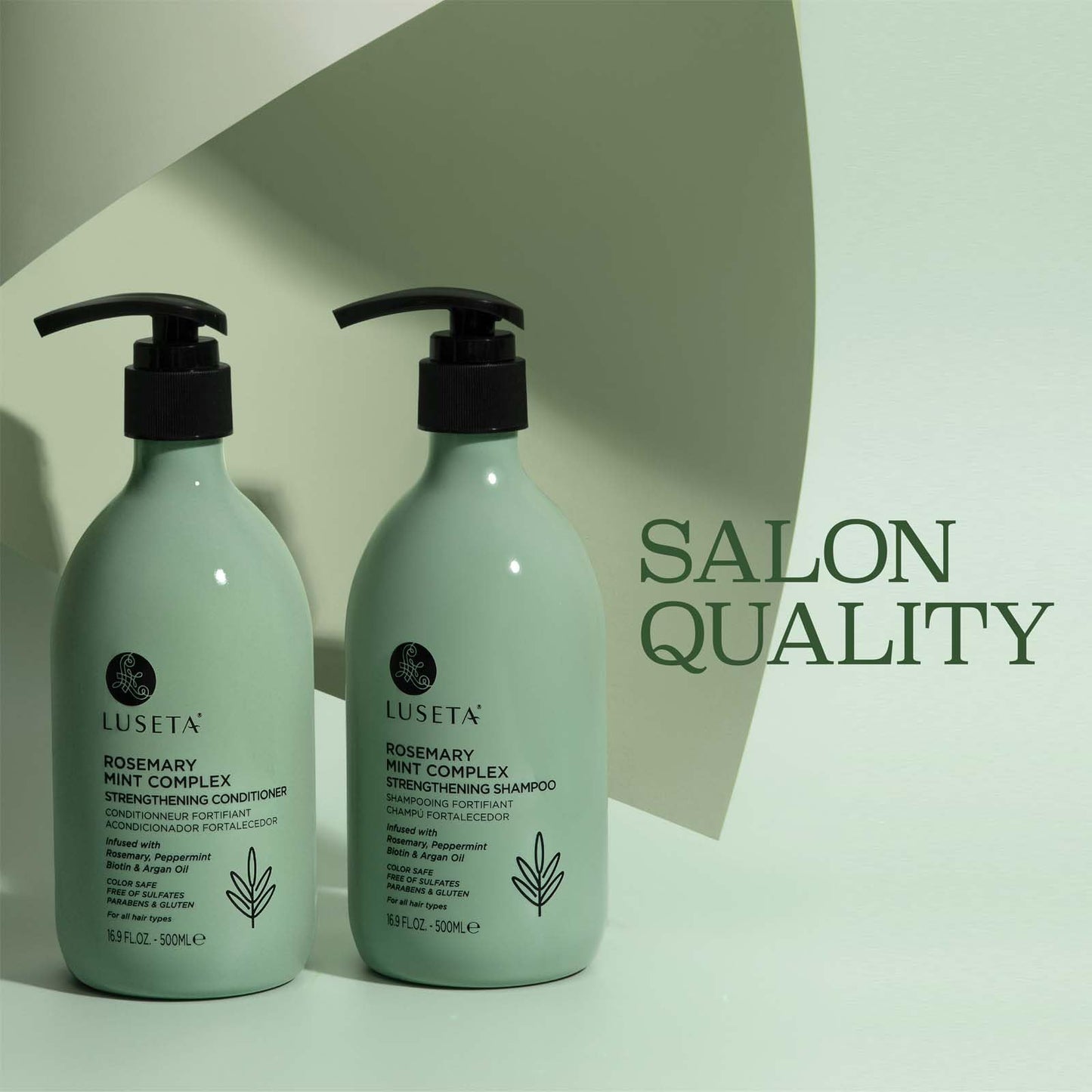Luseta Rosemary Mint Strengthening Shampoo and Conditioner Provide Nourishment & Smoothness for Thin Hair,Reduce Frizz and Add Shine for All Hair Beauty & Personal Care L LUSETA