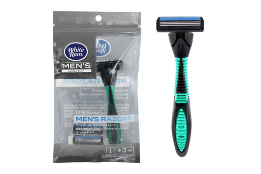 White Rain men's Razors Triple Blade - 3 Packs Beauty and Personal Care White Rain