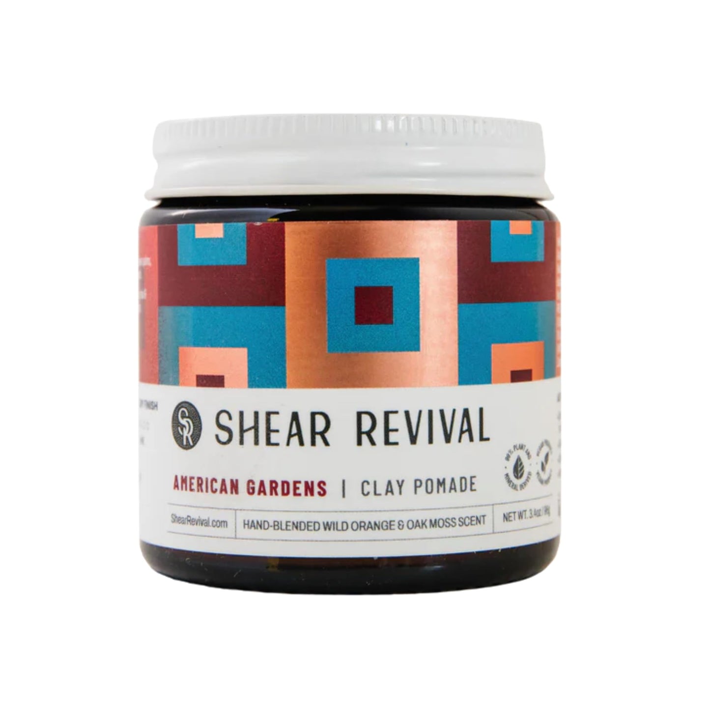 Shear Revival American Gardens Clay Pomade for Men & Women - Vegan, Strong Hold, Matte Dry Finish for All Hair Types, 99% All Natural Ingredients Beauty & Personal Care Shear Revival