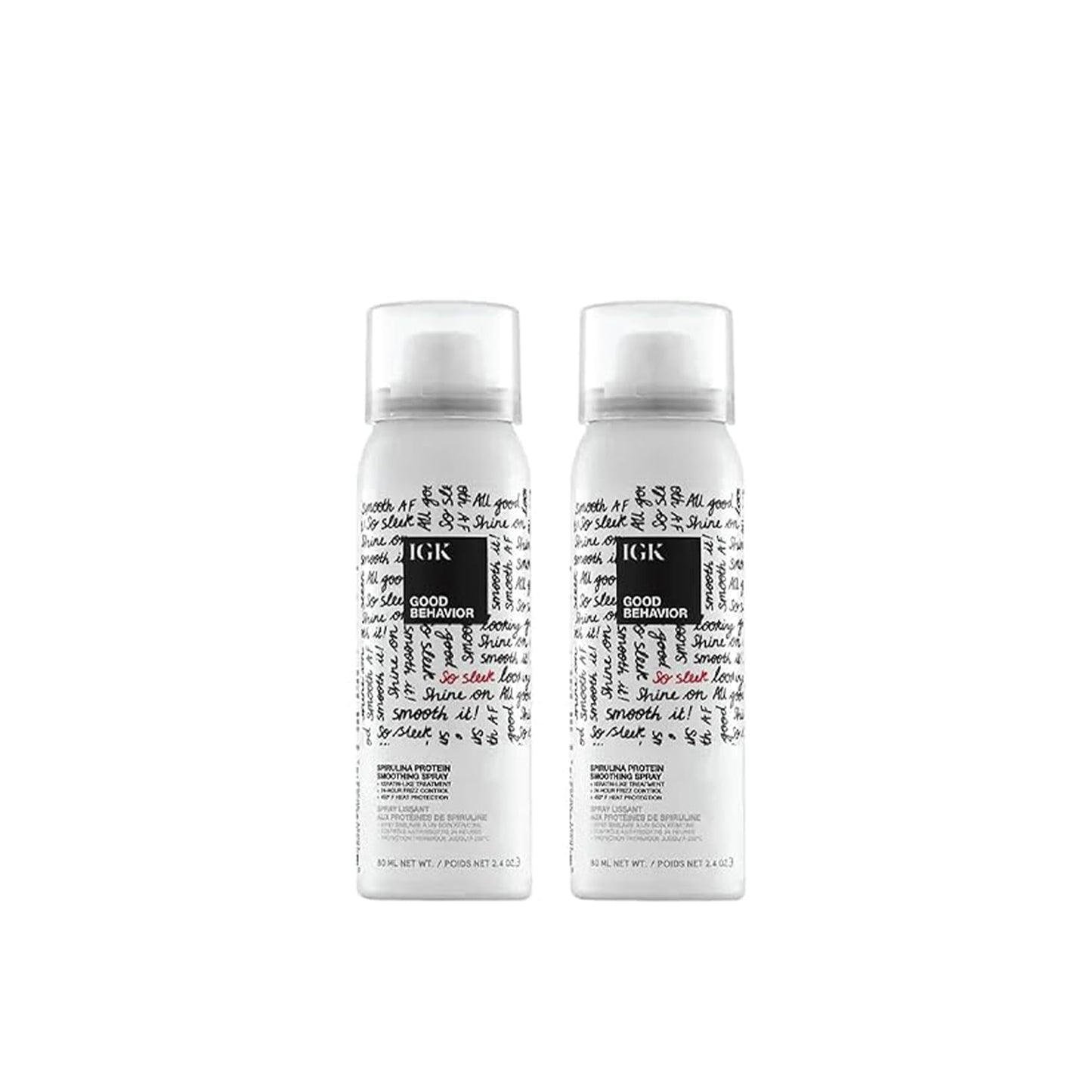 IGK Good Behavior Spirulina Protein Smoothing Travel Size Hairspray | Keratin Like Treatment | Hair Heat Protectant Spray | Frizz Control + Shine | Beauty & Personal Care IGK