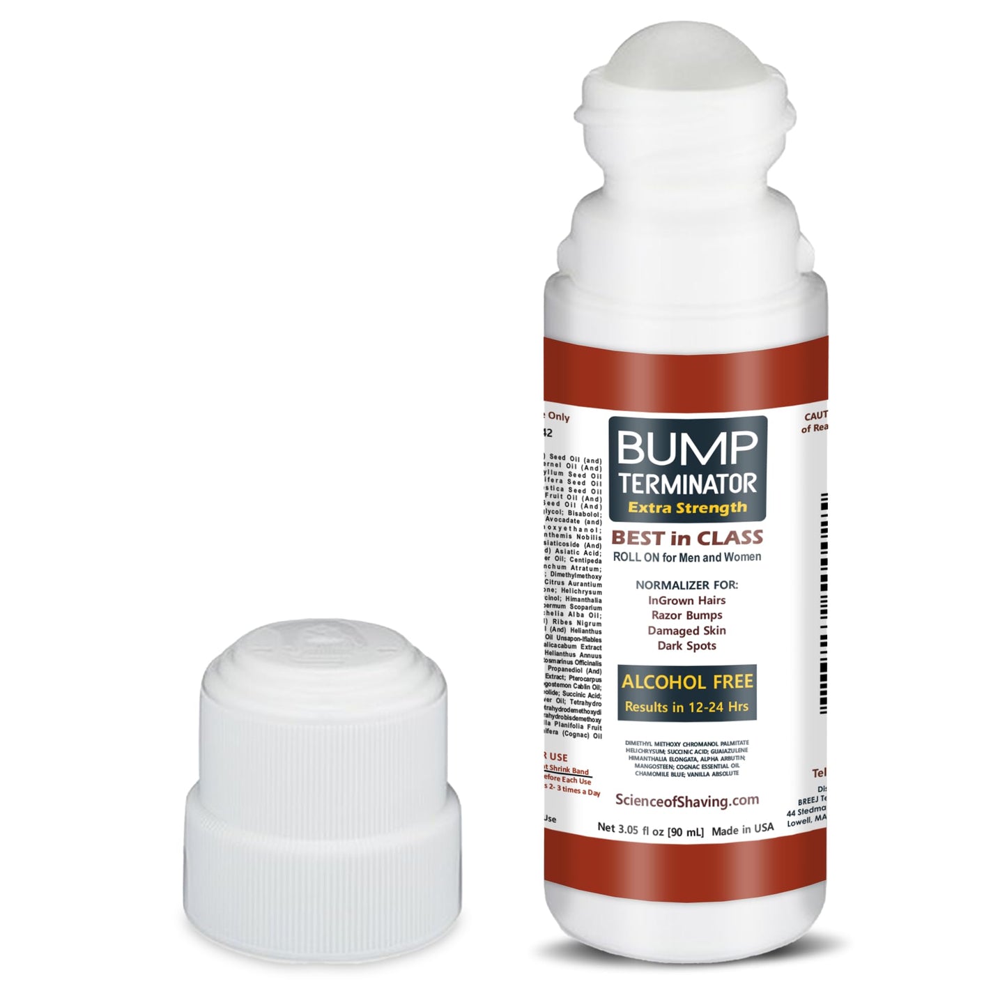 Bump Terminator Extra Strength Razor Bumps & Ingrown Hair Treatment, Back Of Head Bumps Remover Unisex - Roll On Beauty and Personal Care BREEJ