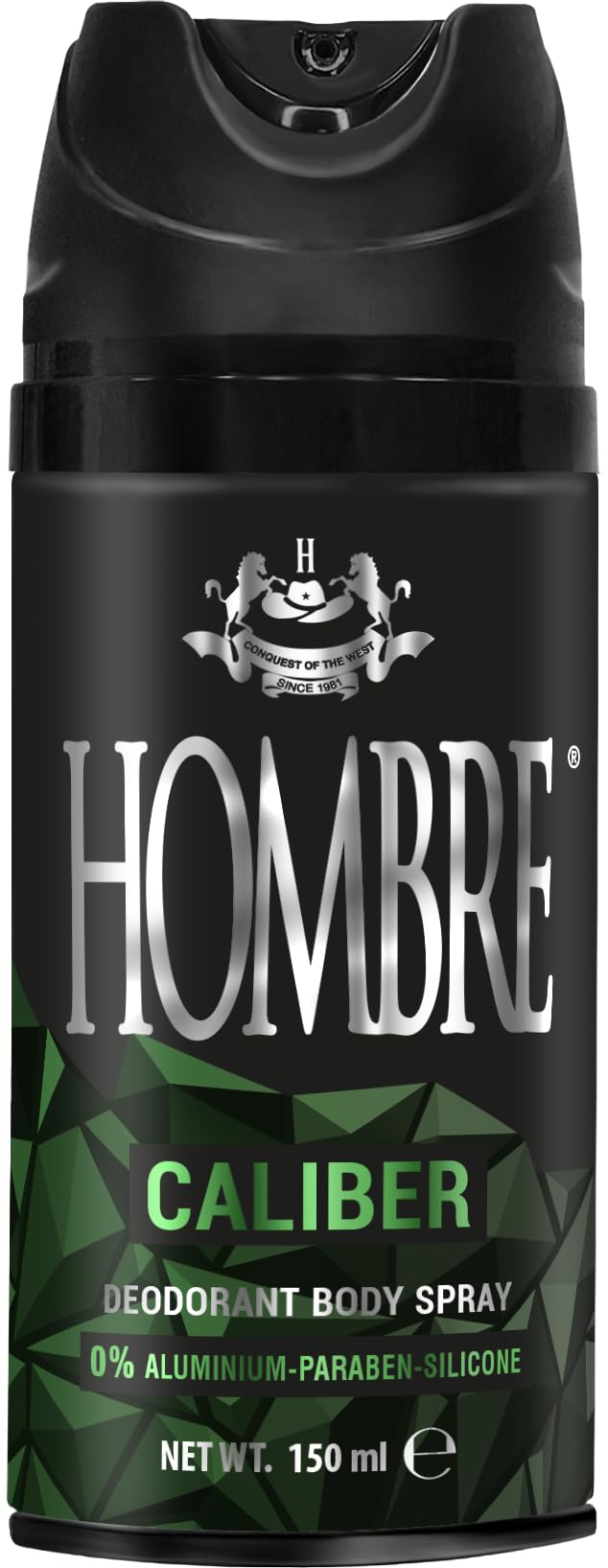HOMBRE Caliber Spray Deodorant for Men - Aromatic Green Marine Scent - High-Performance Aluminum-Free Deodorant Spray 150 ml (Pack of 1) Beauty and Personal Care HOMBRE