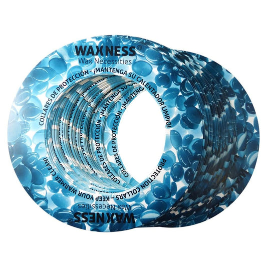 Waxness Waxing Multi-fit Protection Collars for 14-16 Oz Tins and Warmers 50 Pack Teal Beauty and Personal Care Waxness